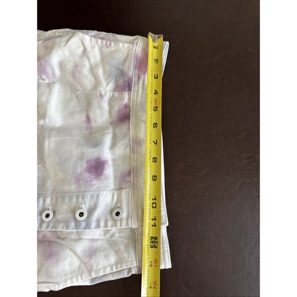 Anthropologie Tie-Dye Wrap Skirt With Button Details Size 2 Cotton Blend Pastel - Picture 8 of 9